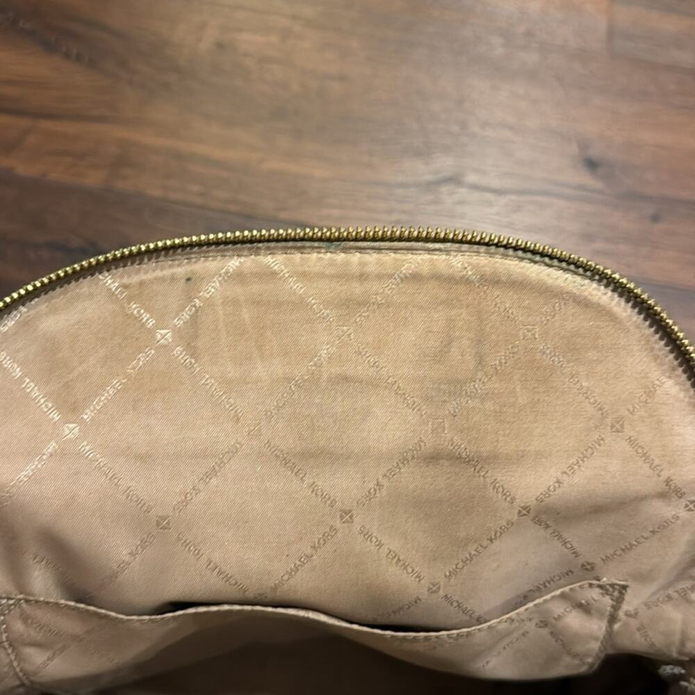 Michael Kors Pre Loved backpack in Gold metallic W/  wear mainly inside & straps - Picture 9 of 14